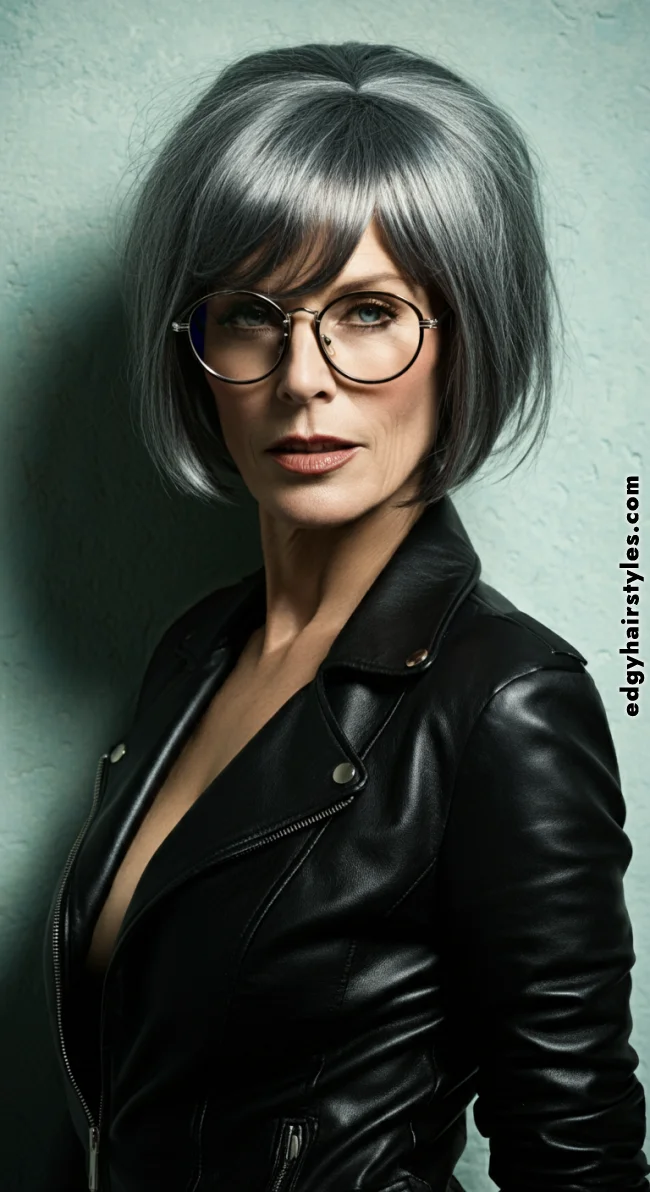 8. Feathered Bob | Short Hairstyles For Women Over 60 With Fine Hair And Glasses