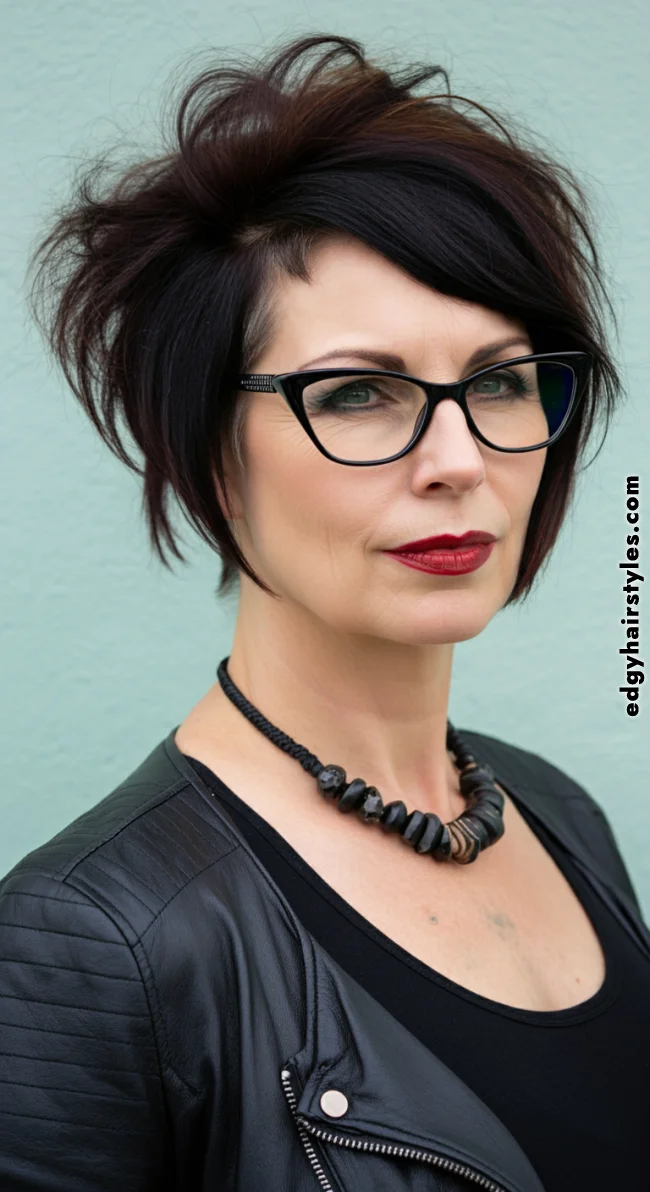 5. Asymmetrical Bob | Short Hairstyles For Women Over 60 With Fine Hair And Glasses