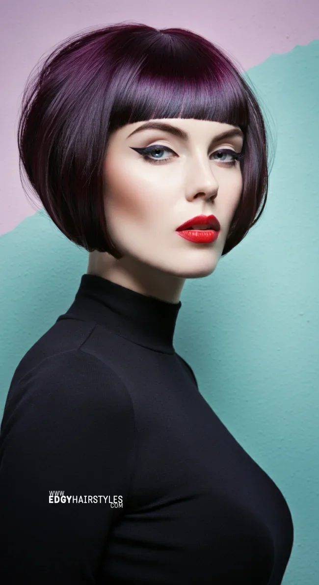 2. Amethyst Bob | 10 Trendy Hairstyles With Purple Highlights