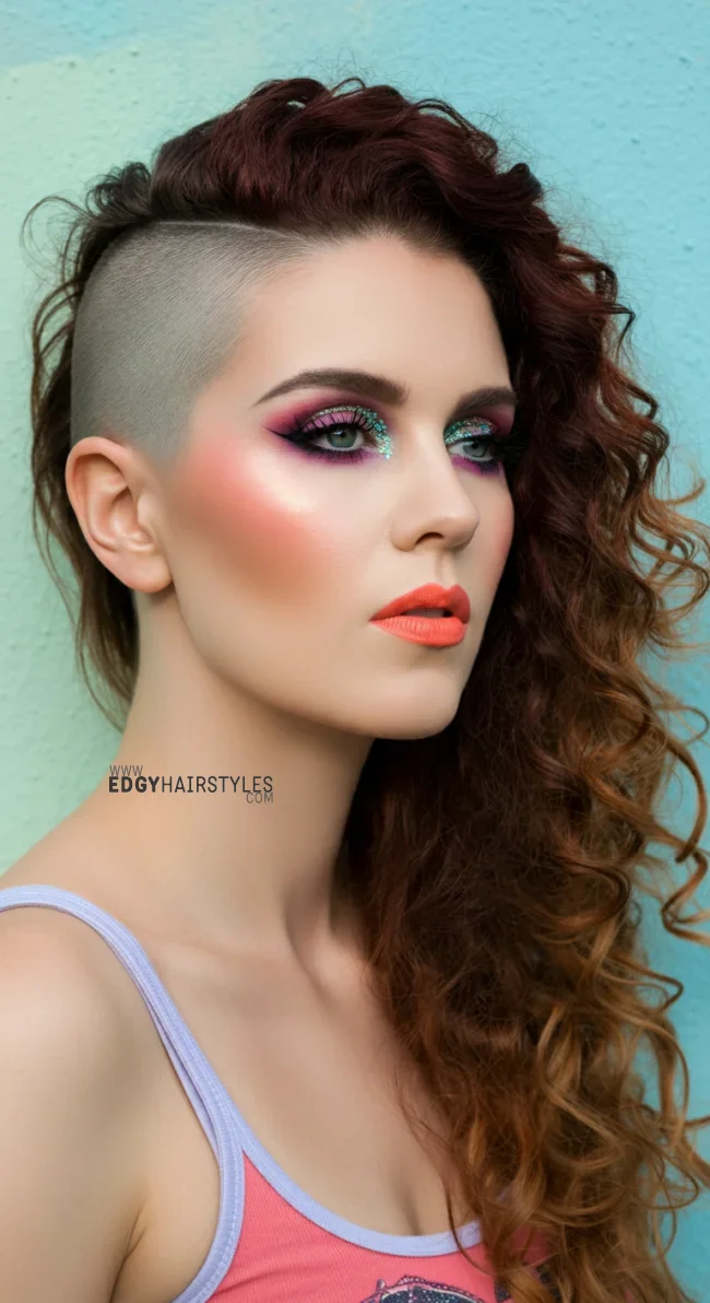 5. Side Shave with Long Locks | 10 Bold Shaved Hairstyles For Women