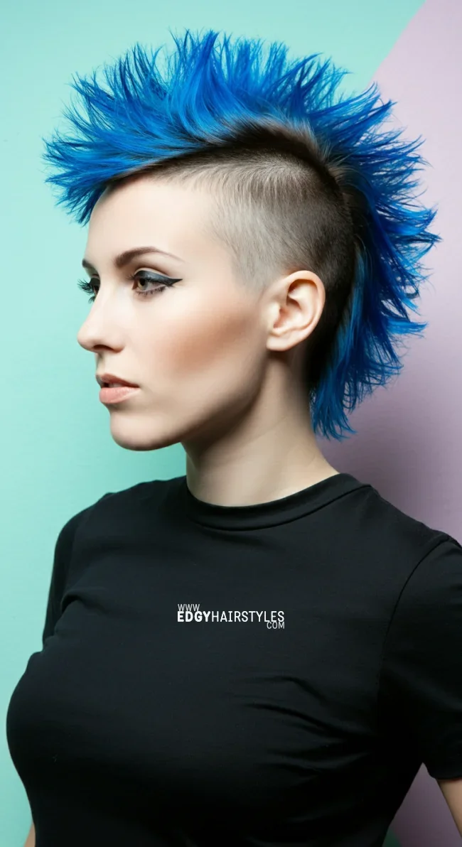3. Mohawk with Shaved Sides | 10 Bold Shaved Hairstyles For Women