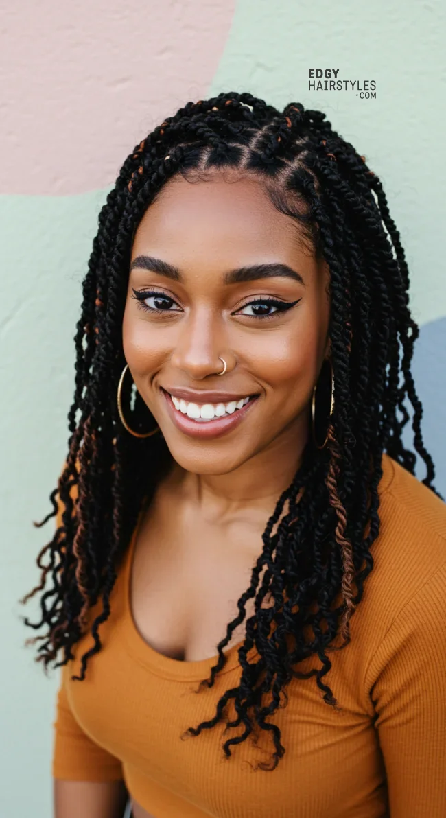 5. Zigzag Flat Twists | 10 Simple Flat Twist Styles For Quick Everyday Looks