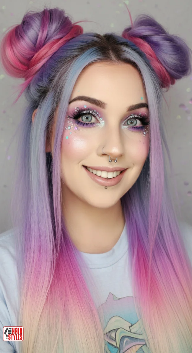 7. Space Buns | Simple Bun Hairstyles: Effortless Elegance For Every Occasion