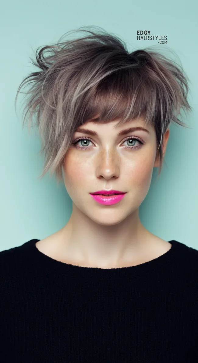 7. Tousled Pixie With Micro Bangs | 7 Short Layered Haircuts With Bangs To Switch Up Your Look