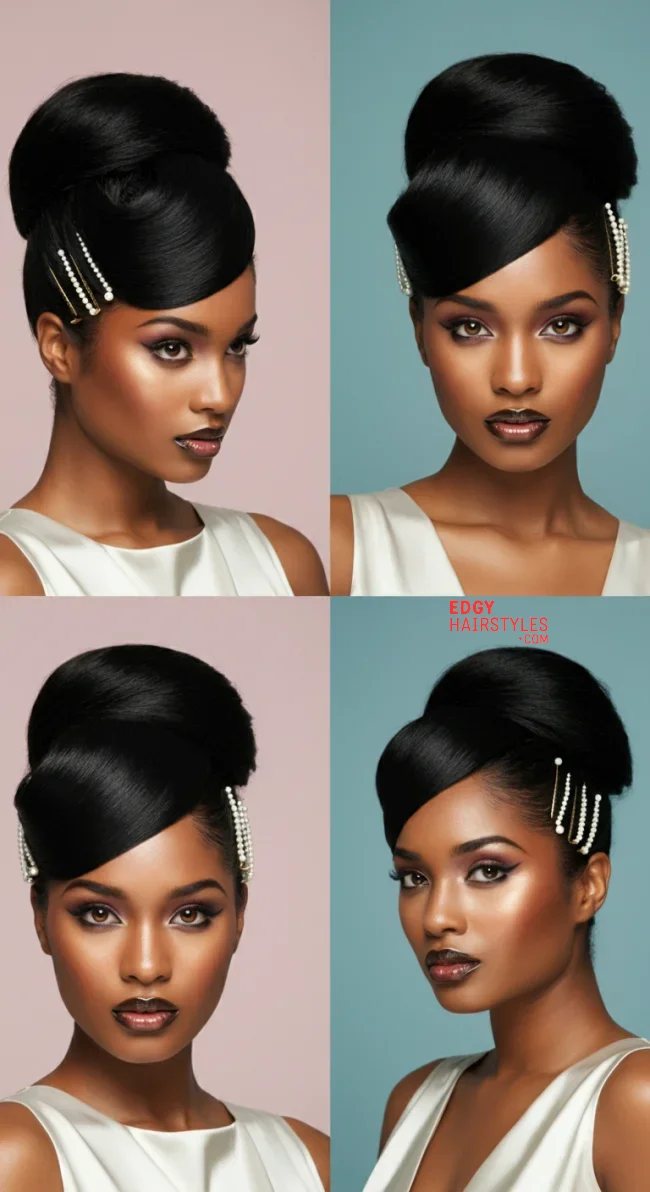 4. High Bun with Pearls | 8 Perfect Flower Girl Hairstyles For Your Big Day