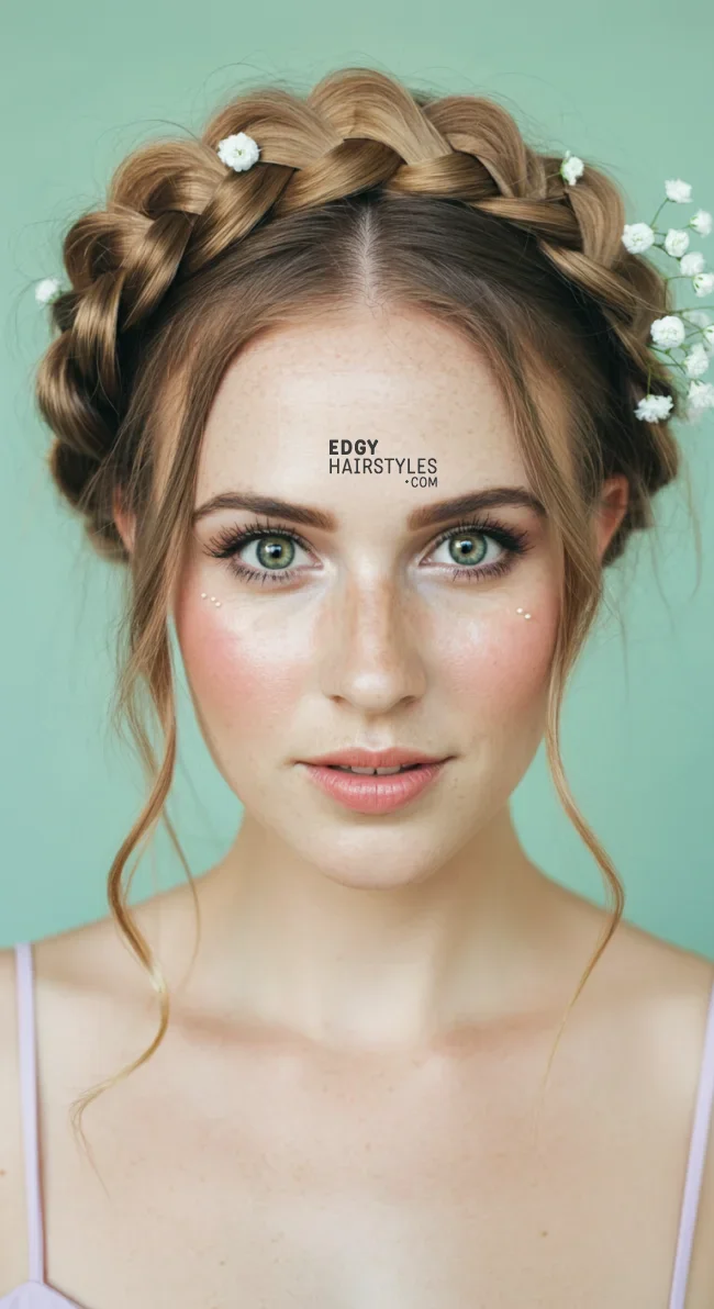 1. Classic Braided Crown | 8 Perfect Flower Girl Hairstyles For Your Big Day