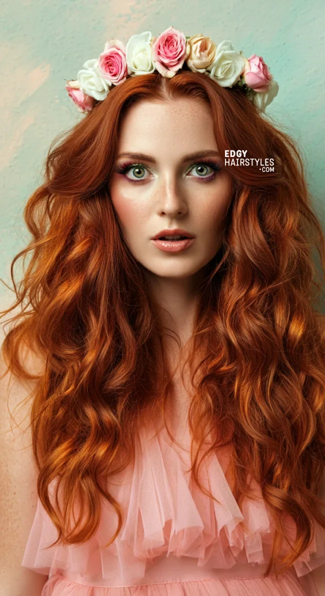 6. Cascading Curls with a Flower Crown | 8 Perfect Flower Girl Hairstyles For Your Big Day