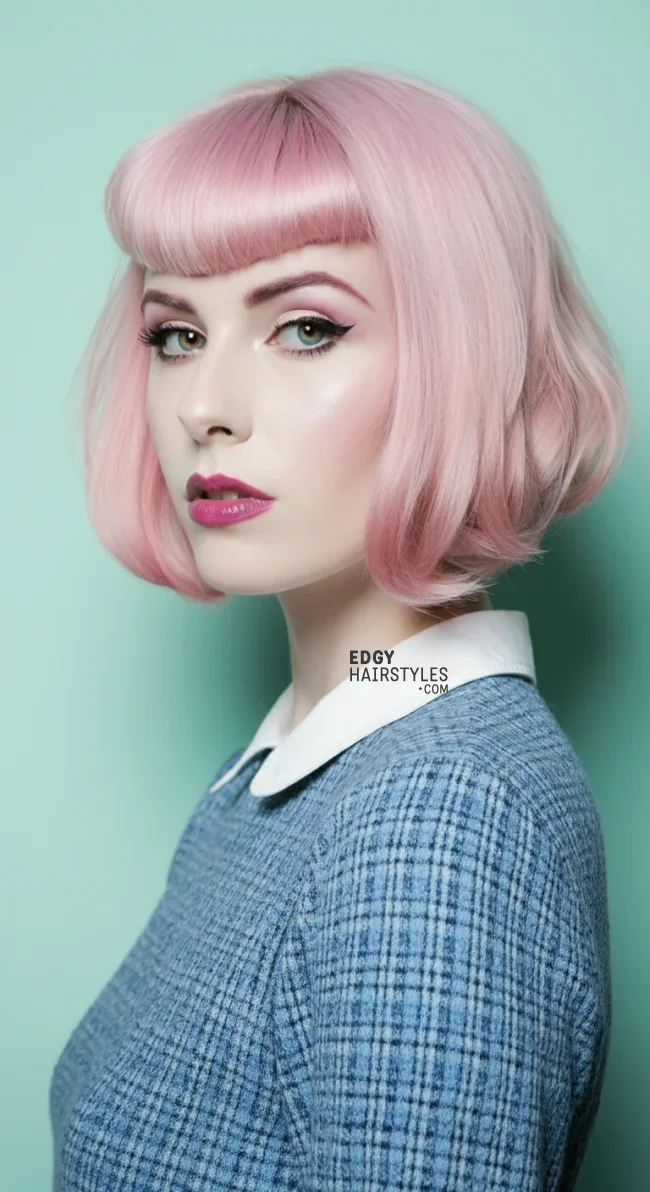 7. Colored Pageboy in Bold Shades | 8 Elegant Pageboy Haircut Ideas For Timeless Style
