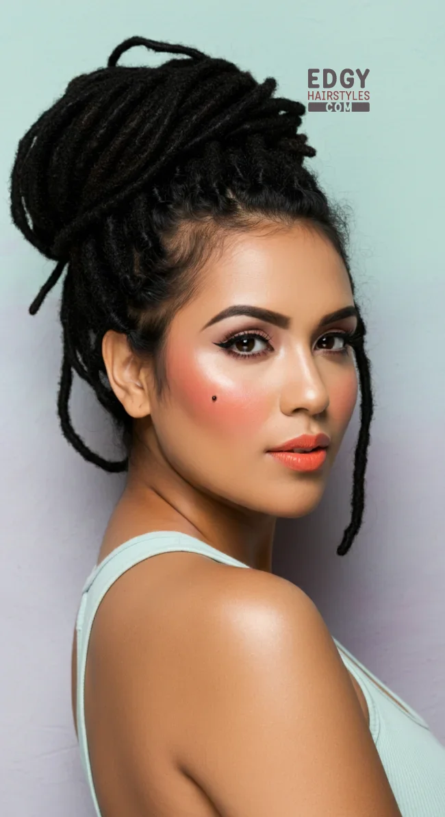 7. Messy Bun Soft Locs | 10 Sweet And Charming Soft Locs Hairstyles