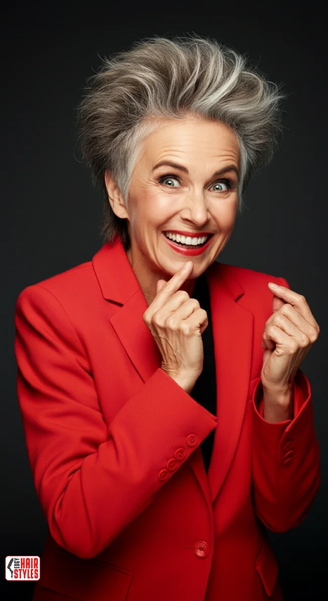 10. Voluminous Crown with Tapered Sides | What Hairstyles Are Good For Women Over 60 With Thinning Hair?