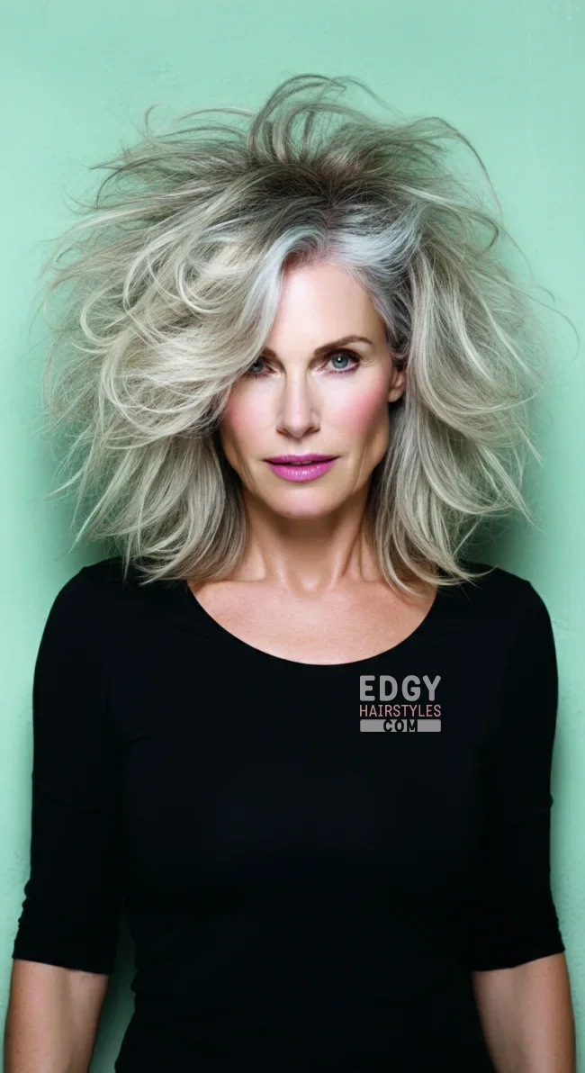 4. Voluminous Shag | Elegant Hairstyles For Women Over 60 With Fine Hair