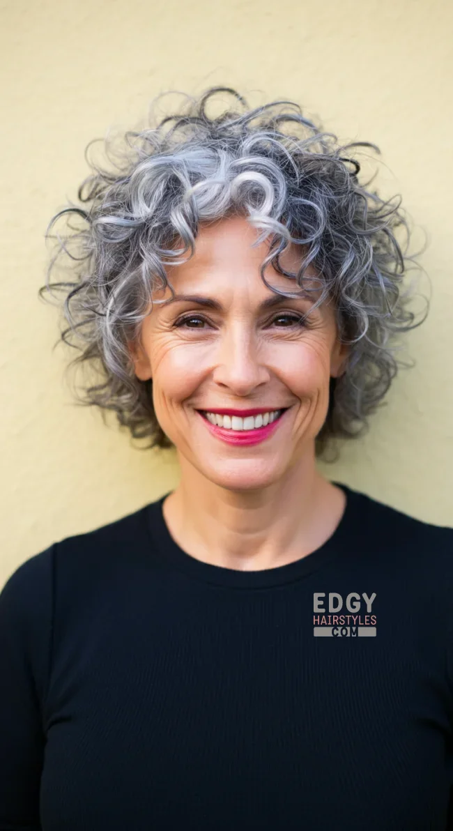 6. Curly Crop | Elegant Hairstyles For Women Over 60 With Fine Hair