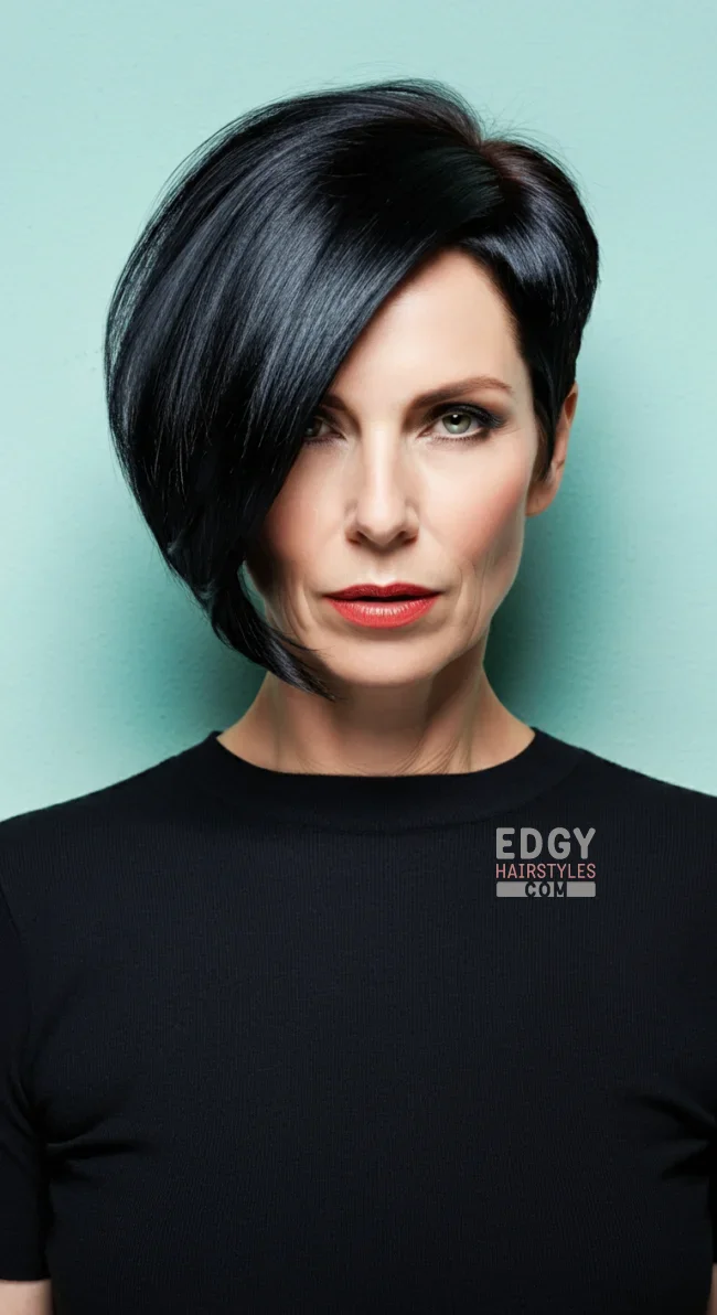 7. Asymmetrical Bob | Elegant Hairstyles For Women Over 60 With Fine Hair