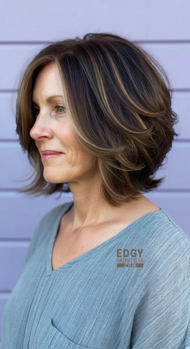 3. Layered Shoulder-Length Cut | Elegant Hairstyles For Women Over 60 With Fine Hair