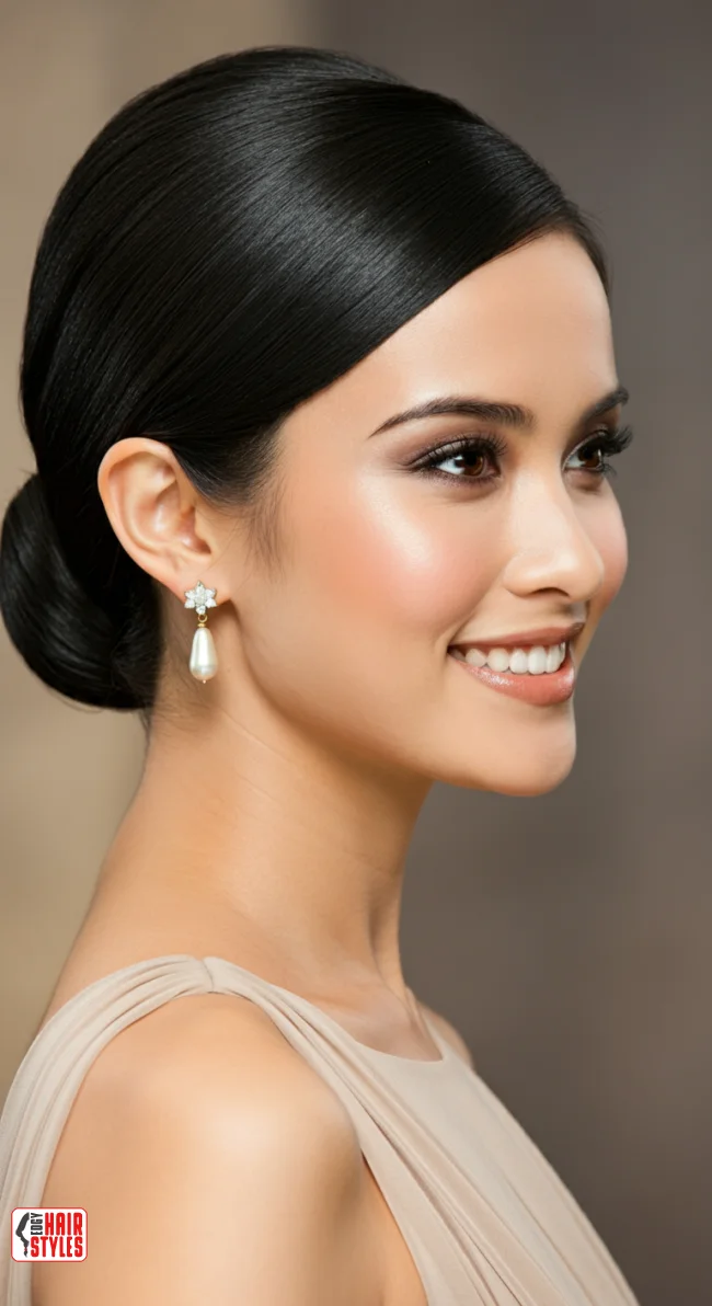 4. Low Sleek Bun | Stunning Hairstyles For Straight Hair - Flawless Elegance