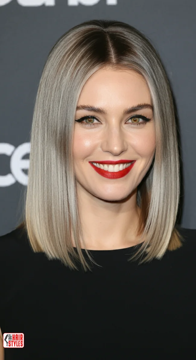 8. Straight Hair with a Deep Middle Part | Stunning Hairstyles For Straight Hair - Flawless Elegance