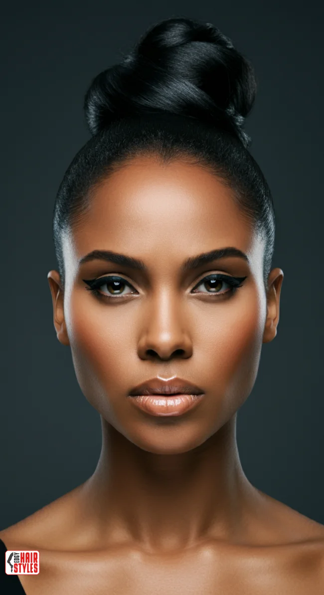 7. High Top Knot | Electrified Hair: 10 Helpful Hairstyles To Calm Down Your Frizzy Hair