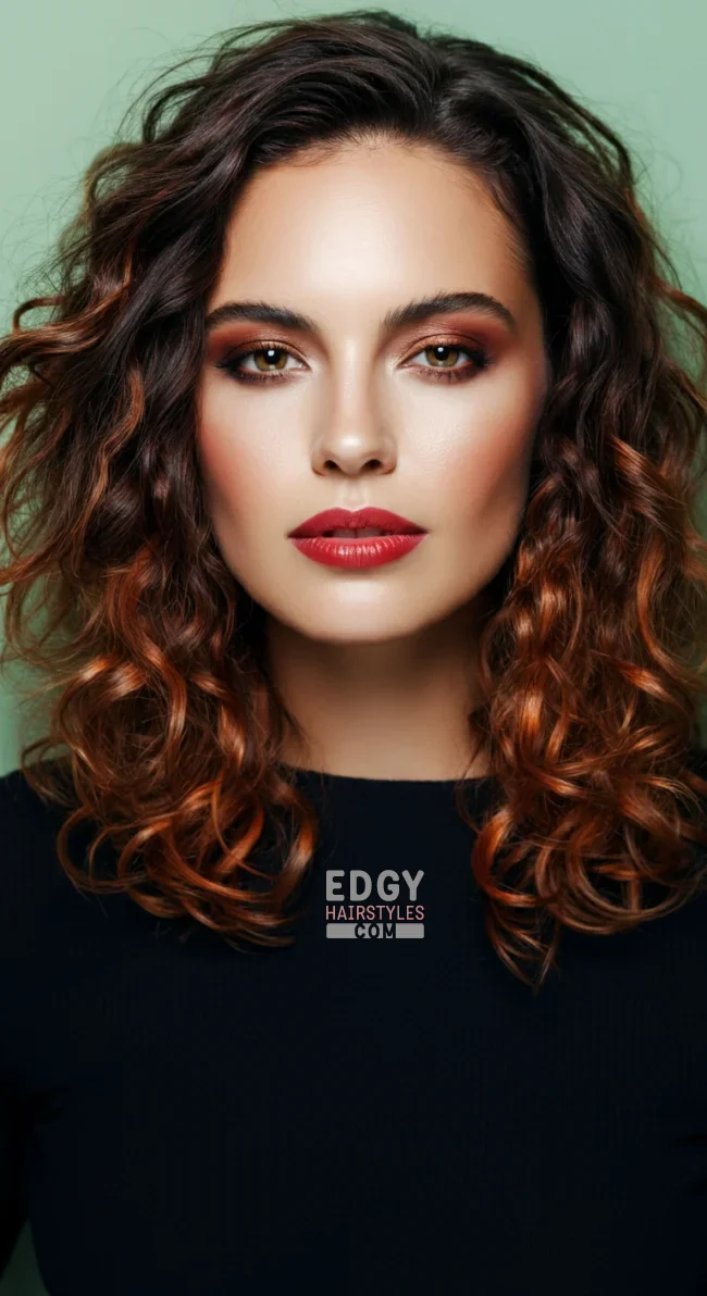 7. Brunette with Copper Balayage | 10 Brunette Balayage Ideas To Refresh Your Look