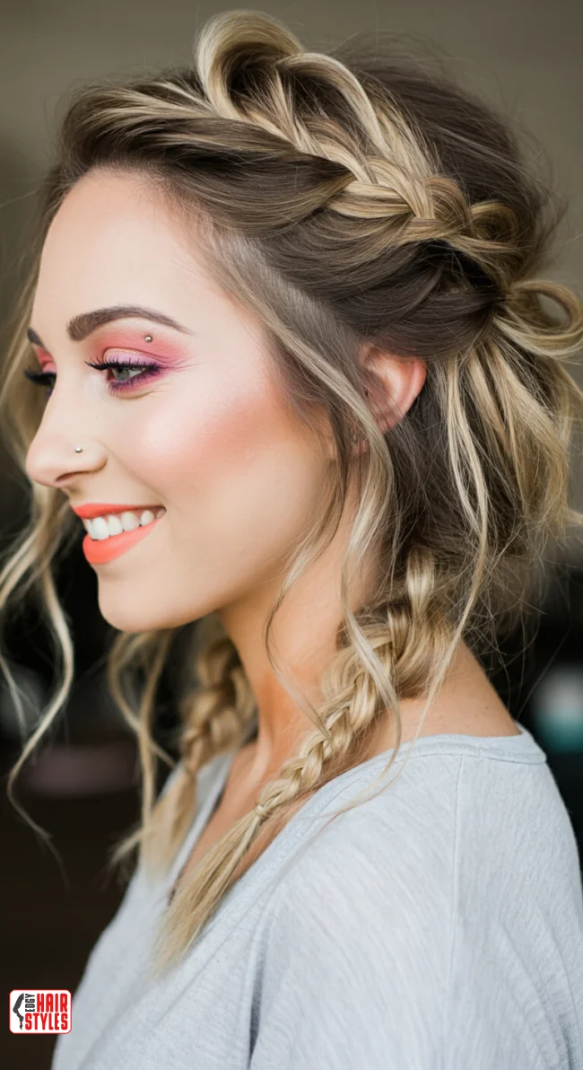 10. Boho Messy Side Braid | Embrace Effortless Charm With Messy Hairstyles