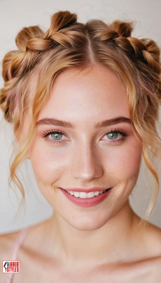7. Messy Crown Braid | Embrace Effortless Charm With Messy Hairstyles