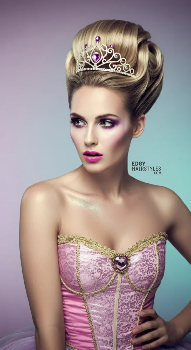 4. Princess Bun with Jewels | Easy Halloween Hairstyles Tutorials To Complete Your Costume