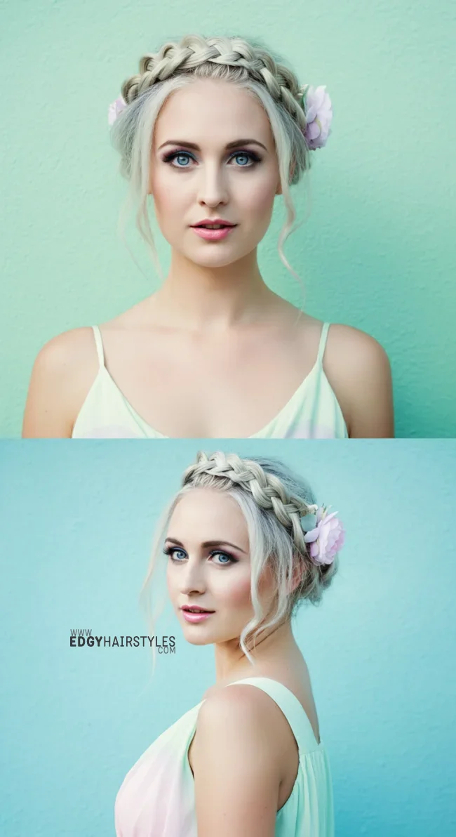 8. Halo Braid | 10 Gorgeous Braided Hairstyles For Long Hair