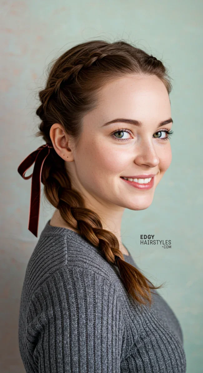 5. Braided Side Ponytail | 7 Holiday Hairstyles That Are Easy