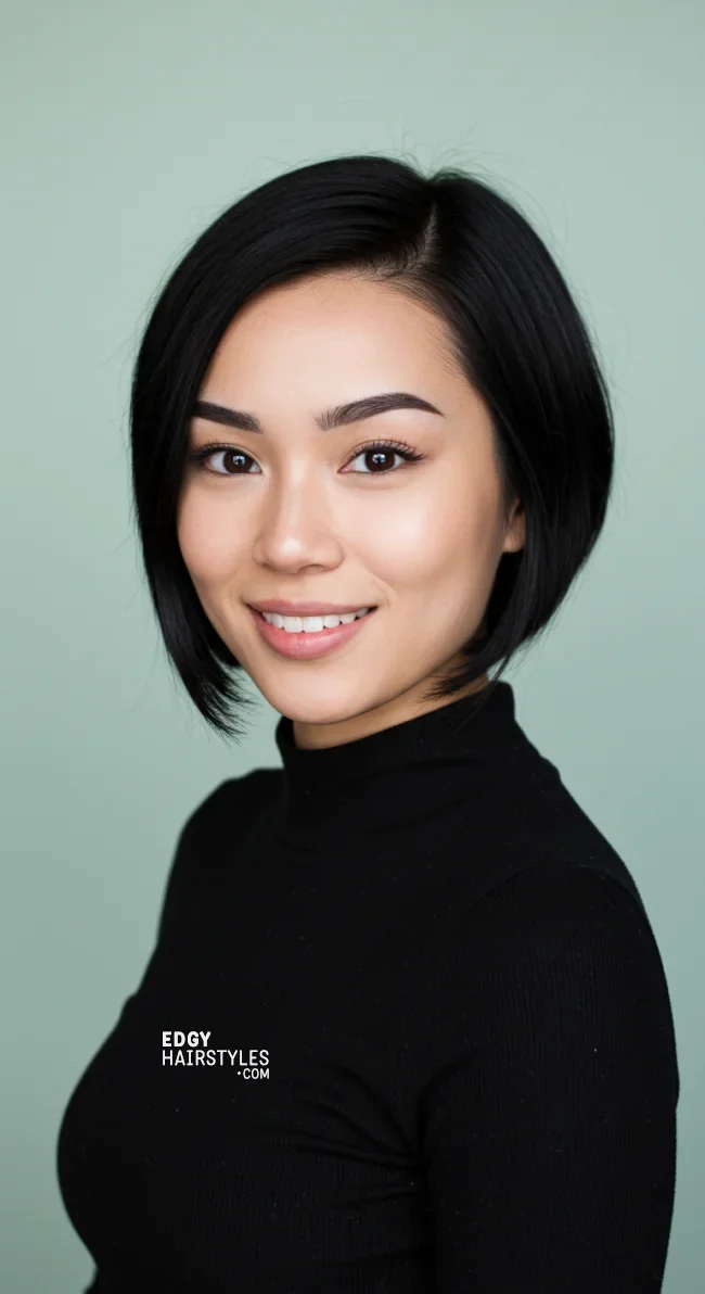 6. Sleek Bob with a Deep Side Part | 7 Holiday Hairstyles That Are Easy