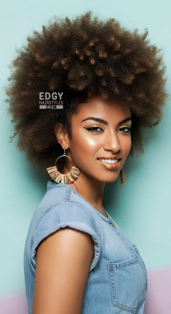 9. Afro Puff Ponytail | Ponytail Styles For Black Women: Trendy And Elegant Looks
