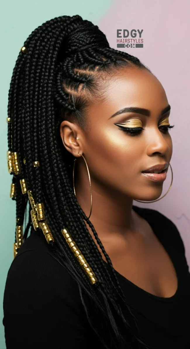 3. Braided Ponytail | Ponytail Styles For Black Women: Trendy And Elegant Looks