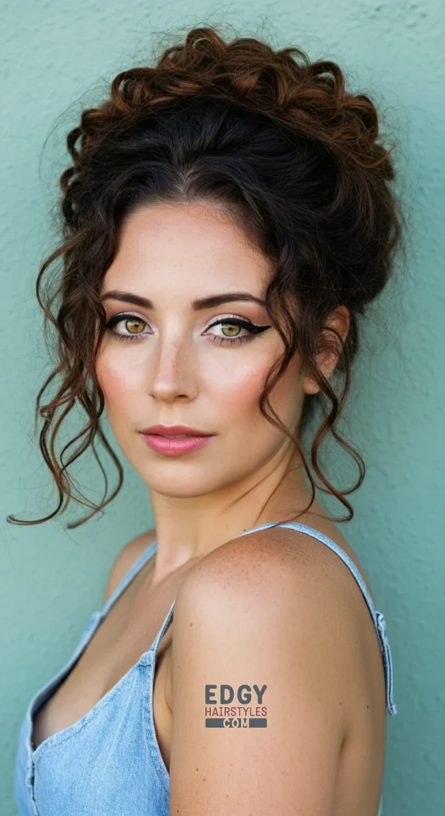 5. Curly Updo with Tendrils | Top 10 Modern Updo Hairstyles: Styling Tips And Trend Insights