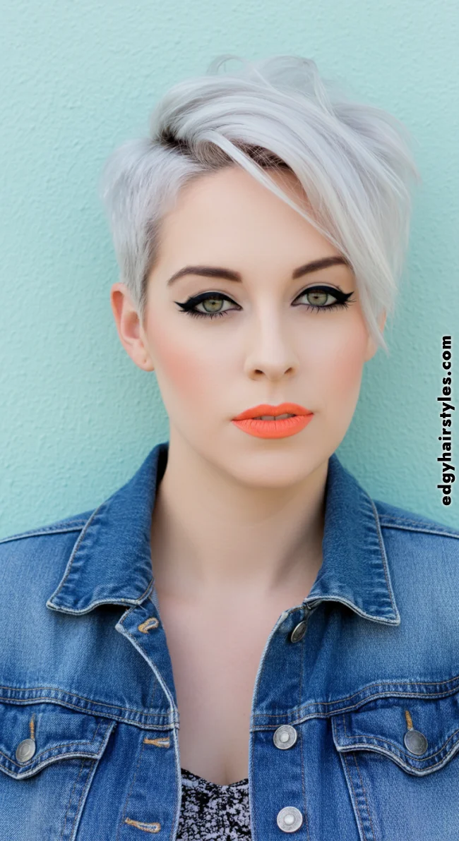 2. Pixie Cut with Long Bangs | Top Volume-Boosting Haircuts For Thin Hair