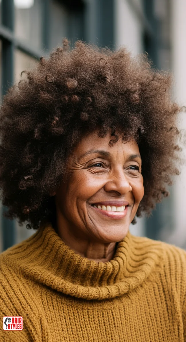 10. Curly Afro | 10 Popular Hairstyles For Women Over 60