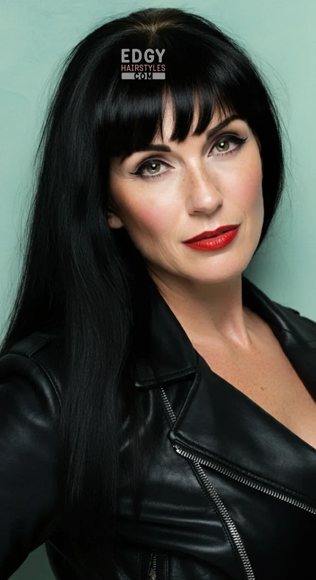 2. Sleek Straight Hair | Chic Long Hairstyles For Women Over 40