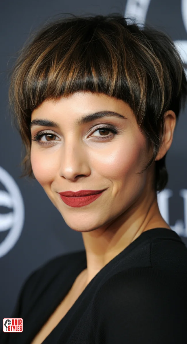 6. Textured Bob With Baby Bangs | 10 Low-Maintenance Medium-Length Hairstyles With Bangs