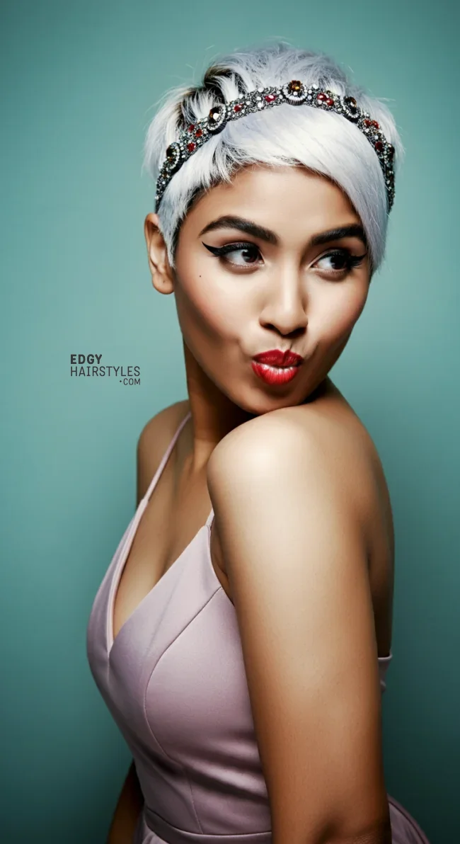 7. Pixie with Accessories | 8 Best Concert Hairstyles: Easy &Amp; Stylish Looks For Every Show