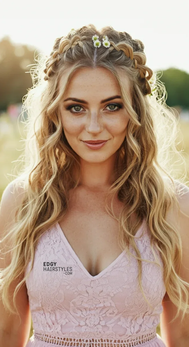 2. Braided Crown | 8 Best Concert Hairstyles: Easy &Amp; Stylish Looks For Every Show