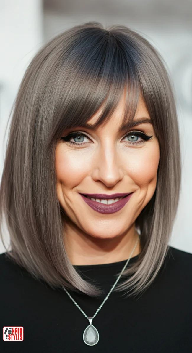 6. Side-Swept Long Bangs | Hairstyles For Long Face Shape: A Guide To Flattering And Trendy Looks