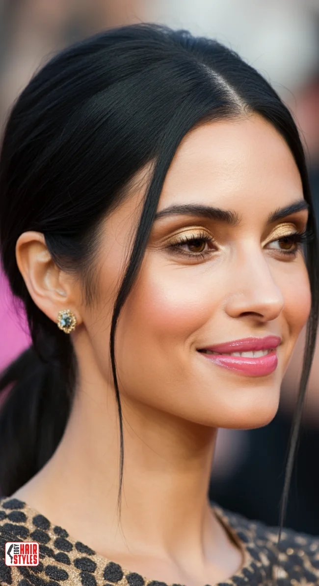 7. Low Ponytail with Face-Framing Strands | Hairstyles For Long Face Shape: A Guide To Flattering And Trendy Looks