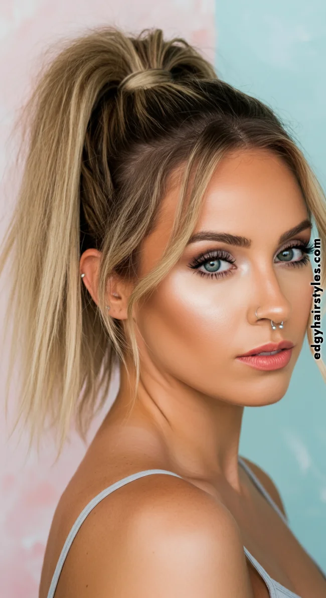 8. High Ponytail with Soft Tendrils | Hairstyles That Make You Look Younger Without Botox