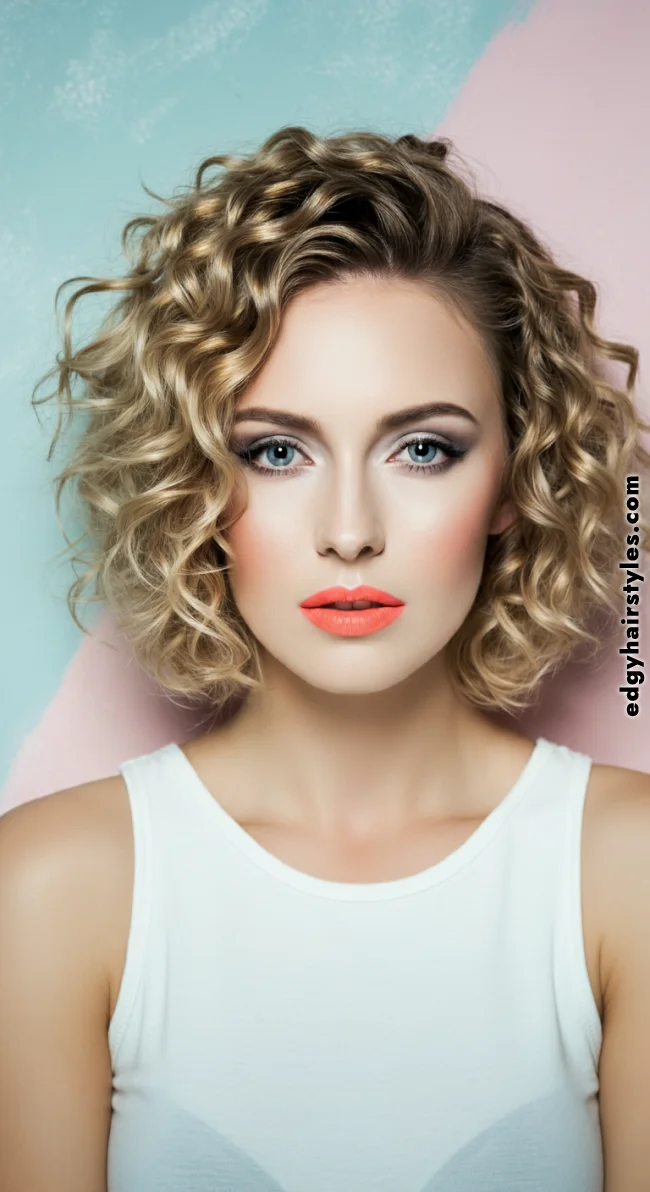 6. Curly Bob with a Deep Side Part | Hairstyles That Make You Look Younger Without Botox