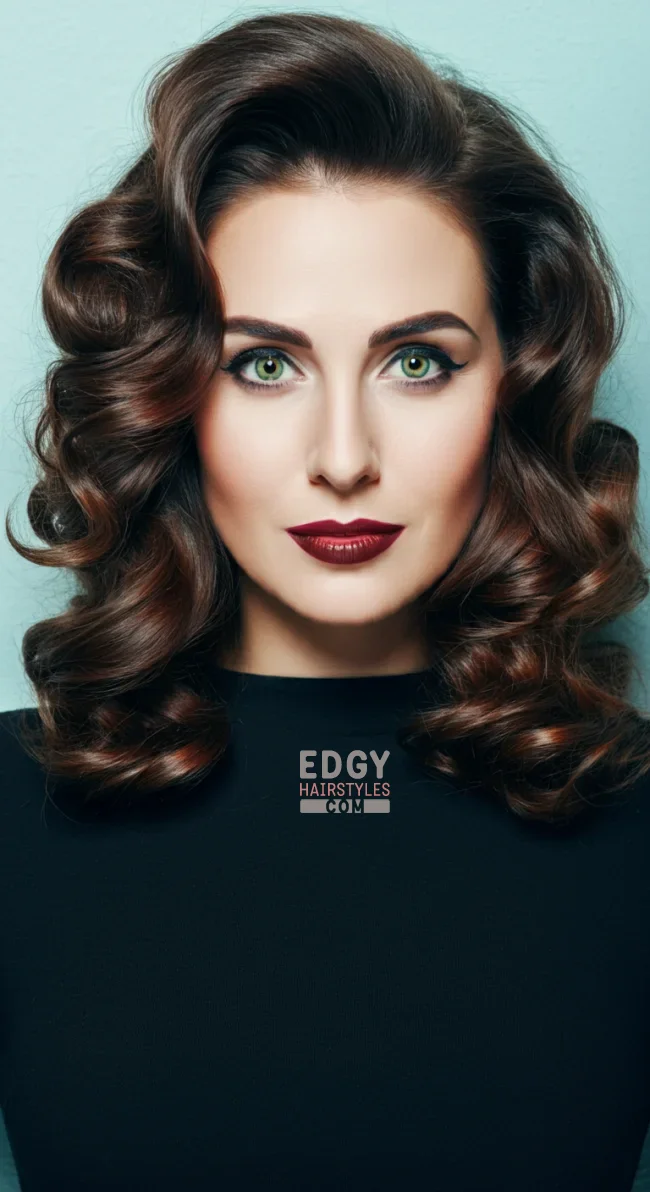 5. Chocolate Brown Curls | Perfect Hair Colors For Blue Or Green Eyes