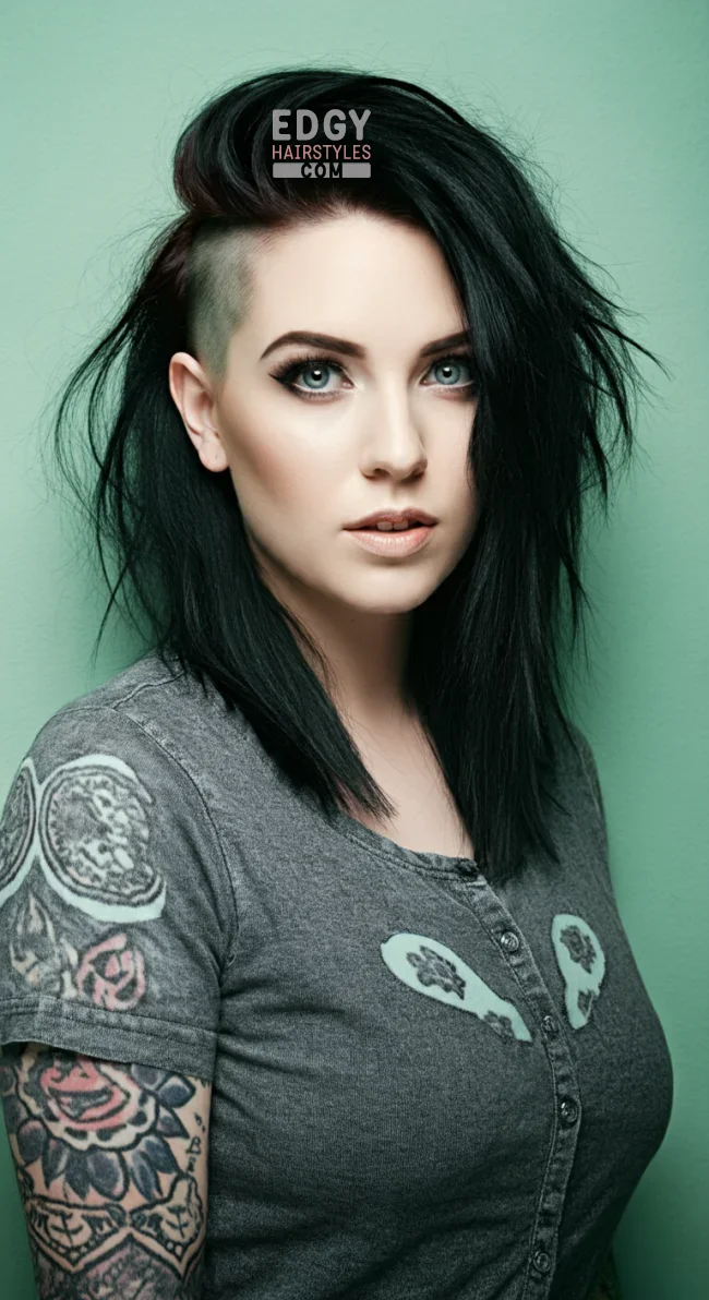 3. Straight and Sleek with Undercut | Explore Long Hair With Shaved Sides Hairstyles