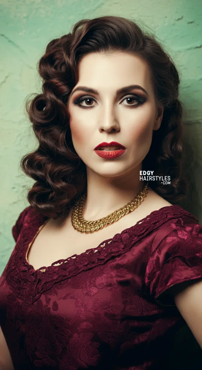 6. Side-Swept Curls | 10 Charming 1940S Hairstyles For A Classic, Vintage Appeal