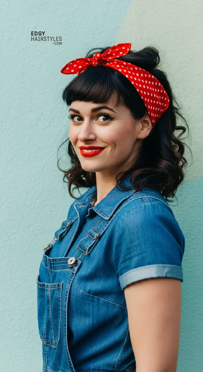 8. Rosie the Riveter Bandana Style | 10 Charming 1940S Hairstyles For A Classic, Vintage Appeal