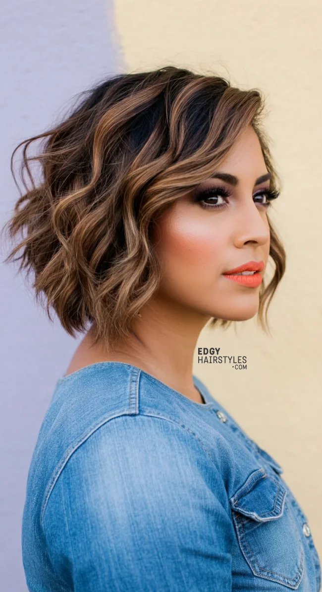 2. Textured Wavy Bob | 5 Ways Of Pulling Off An Inverted Bob