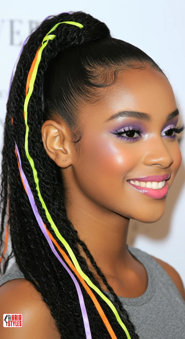 9. Side Ponytail with Accessories | Cute Ponytail Hairstyles For Black Girls: Embrace Your Natural Beauty