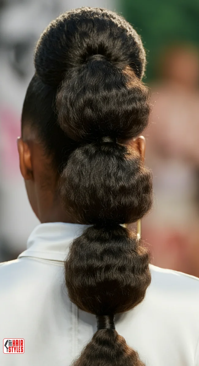 5. Bubble Ponytail | Cute Ponytail Hairstyles For Black Girls: Embrace Your Natural Beauty