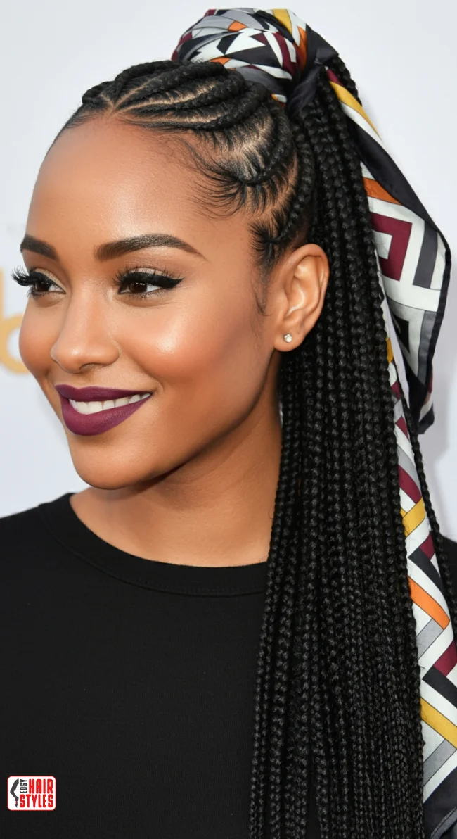 7. Cornrow Ponytail | Cute Ponytail Hairstyles For Black Girls: Embrace Your Natural Beauty