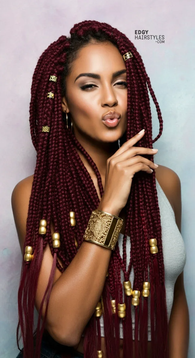 3. Long Box Braids | 8 Baddie Hairstyles To Elevate Your Style Game